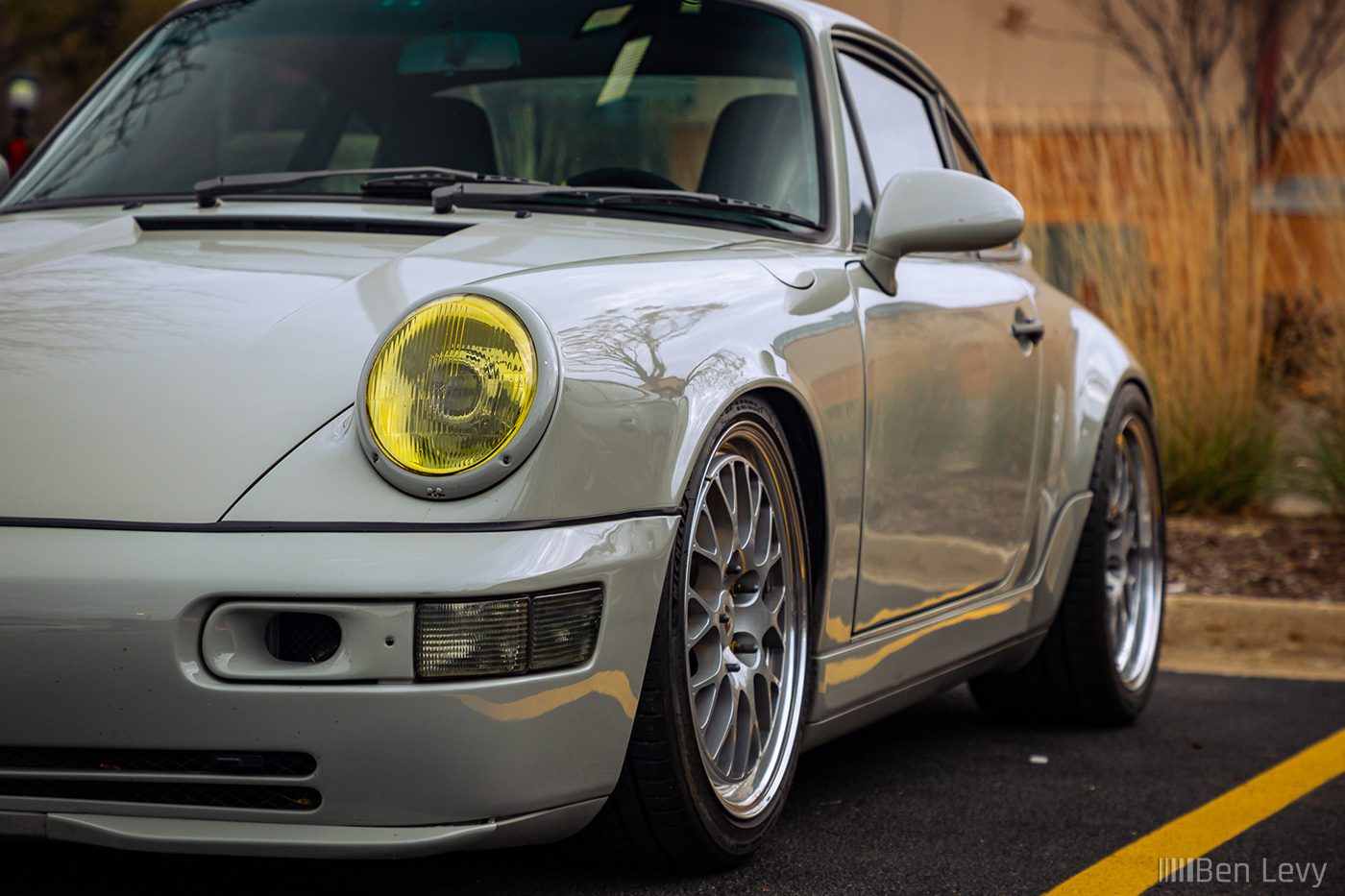 Yellow Tinted Headlight on Porsche 911