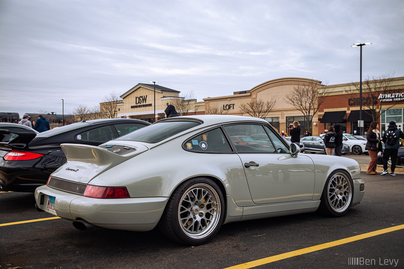 Grey Porsche 964 in River Forest for Car Meet