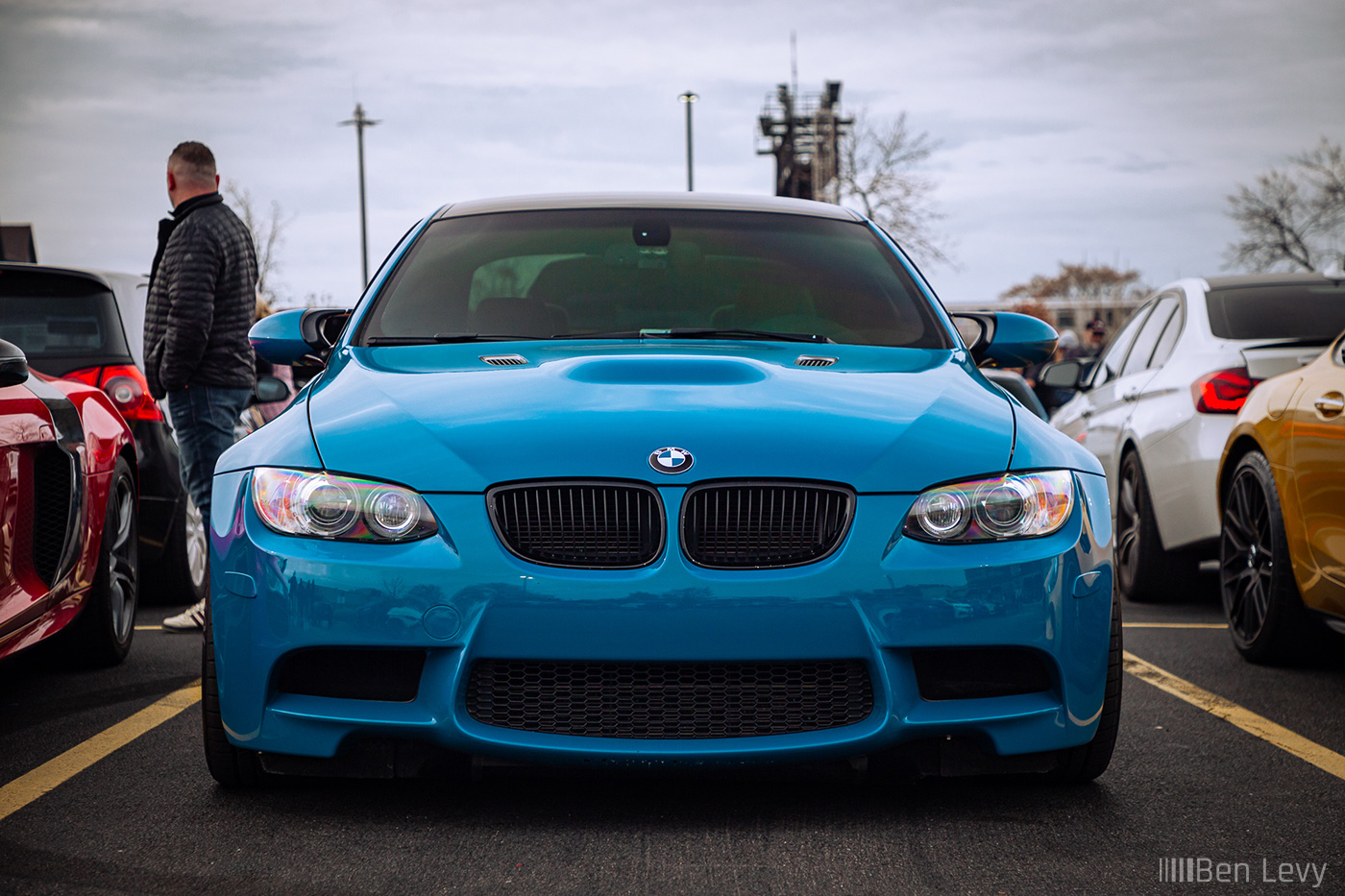 Front of E92 BMW M3 in Laguna Seca Blue