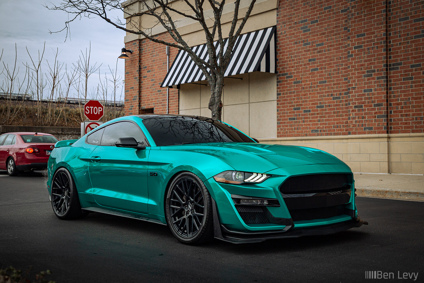 Teal Wrap On S550 Mustang GT BenLevy