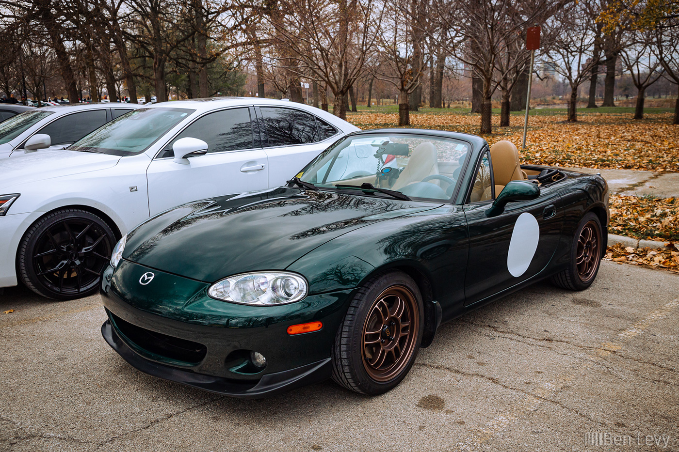 Green Mazda Miata at Chicago Car Meet