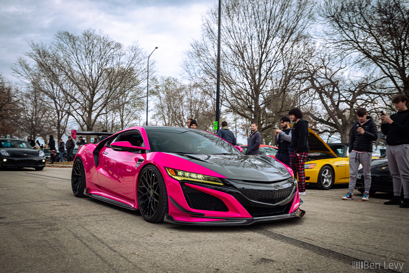 Pink Acura NSX at Thanksgiving Car Meet in Chicago