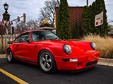 Red Porsche 911 at Thanksgiving Car Meet in River Forest