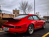Red Porsche 911 at Thanksgiving Car Meet in River Forest