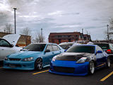 Blue Lexus IS300 and Nissan 350Z at River Forest Car Meet