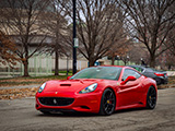 Red Ferrari California in Chicago