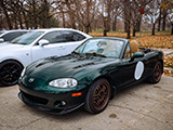 Green Mazda Miata at Chicago Car Meet