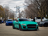 Mustang and Camaro Arrive at Chicago Car Meet