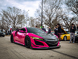 Pink Acura NSX at Thanksgiving Car Meet in Chicago