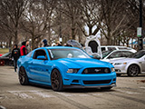 Blue Ford Mustang GT in Chicago