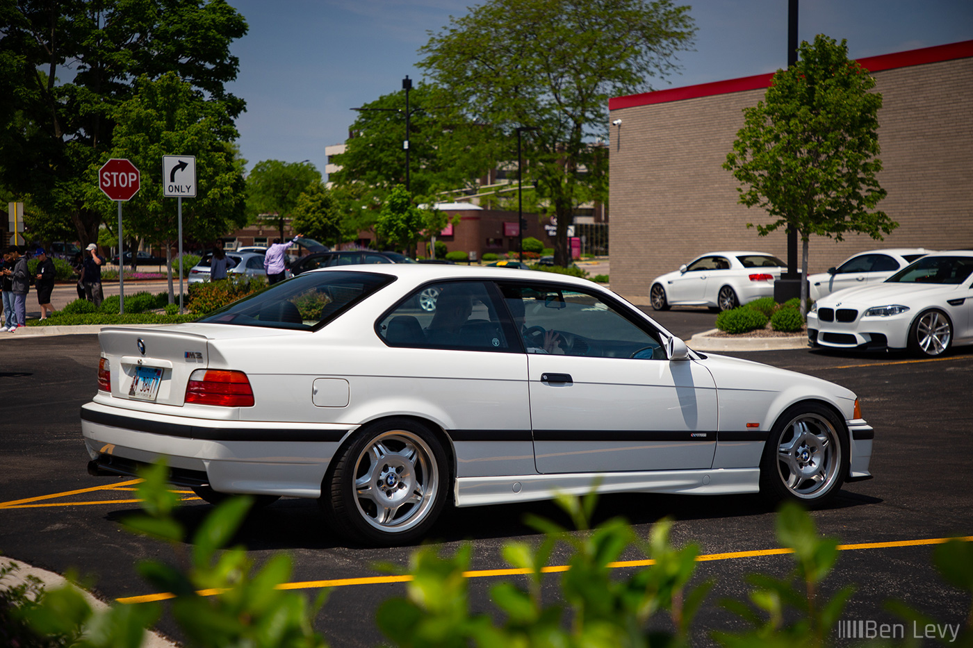 White E36 BMW M3 Coupe at Cars and Coffee