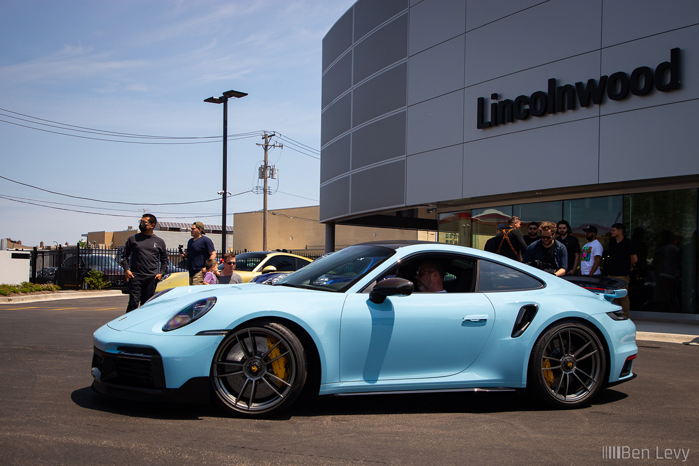 Gulf Blue Porsche 911 Turbo S at Porsche Lincolnwood