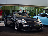 Black Porsche 911 (997) with Aerokit