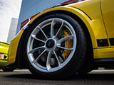 Front Wheel on Yellow Porsche 911 GT3 RS