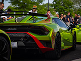 Rear Quarter of Green Lamborghini STO