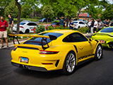 Yellow Porsche 911 GT3 RS