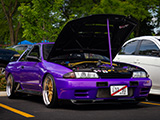 Purple Skyline GT-R at Cars and Coffee in Lincolnwood