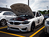 White F80 BMW M3 at Cars and Coffee near Chicago