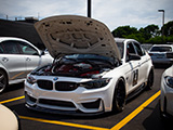 White F80 BMW M3 at Cars and Coffee in Lincolnwood