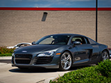 Grey Audi R8 at Cars and Coffee outside of Chicago