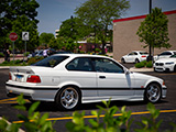 White E36 BMW M3 Coupe at Cars and Coffee