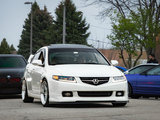 White Acura TSX with Custom Headlights