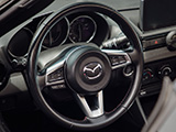 Black Leather Steering Wheel in ND Miata