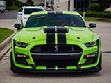 Front of Green Ford Shelby GT500