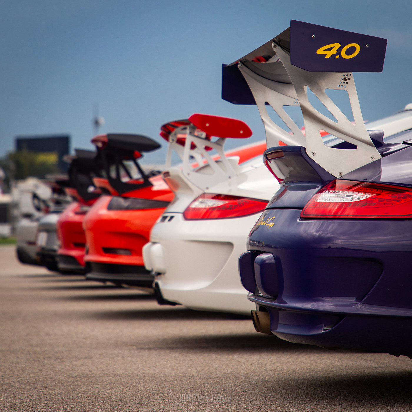Wings on Porsche GT Cars at Sports Car Together Fest at IMS