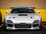 Front of Silver Mazda RX-7 from Phd Racing