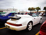 Rear Quarter of White Porsche 964 Speedster