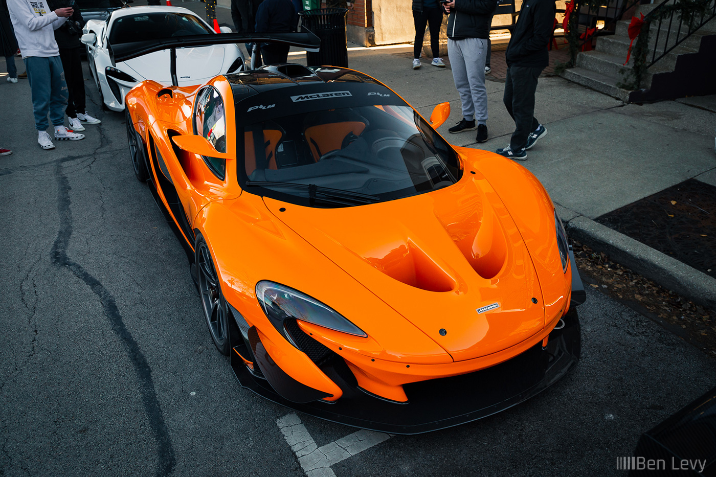 Looking Down on an Orange McLaren P1 LM in Hindsale, IL