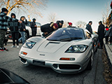 Silver McLaren F1 at a Christmas Toy Drive in Hinsdale