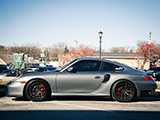 Profile Shot of Grey Porsche 996 Turbo