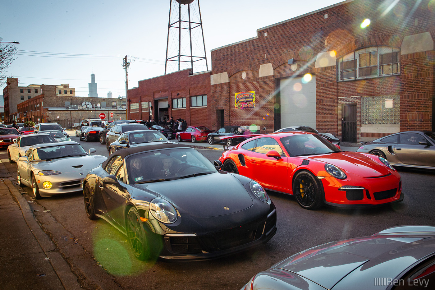 Porsches Fill Fulton Street for Toy Drive at Midwest Performance Cars