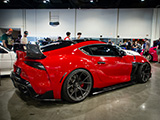 Red Toyota Supra at Tuner Evo Chicago