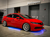 Red 9th Gen Honda Civic Sedan