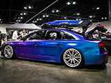 Blue Audi S8 at Tuner Evo Car Show