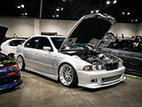 Silver BMW 540i at Tuner Evo