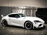 White MkV Toyota Supra with Rare Breeed Performance