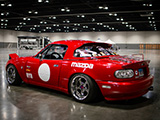 Red Miata with Hardtop at Tuner Evo