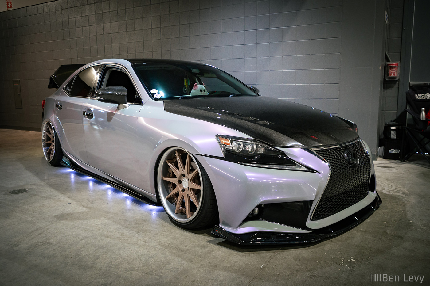 Bagged Lexus IS at Tuner Evo