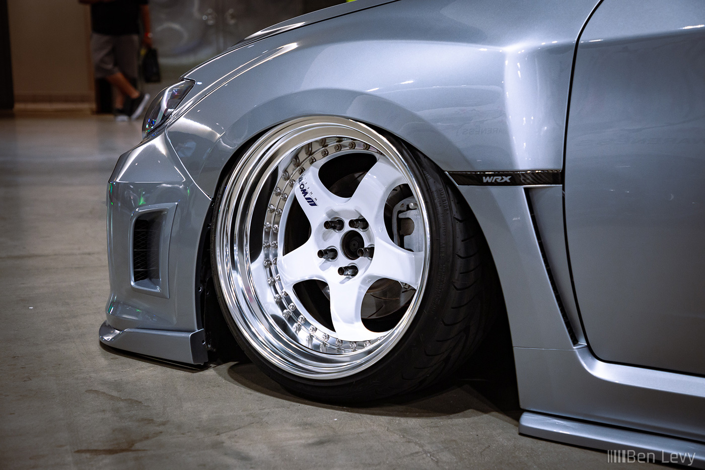White Work Meister S1 3P on Bagged WRX