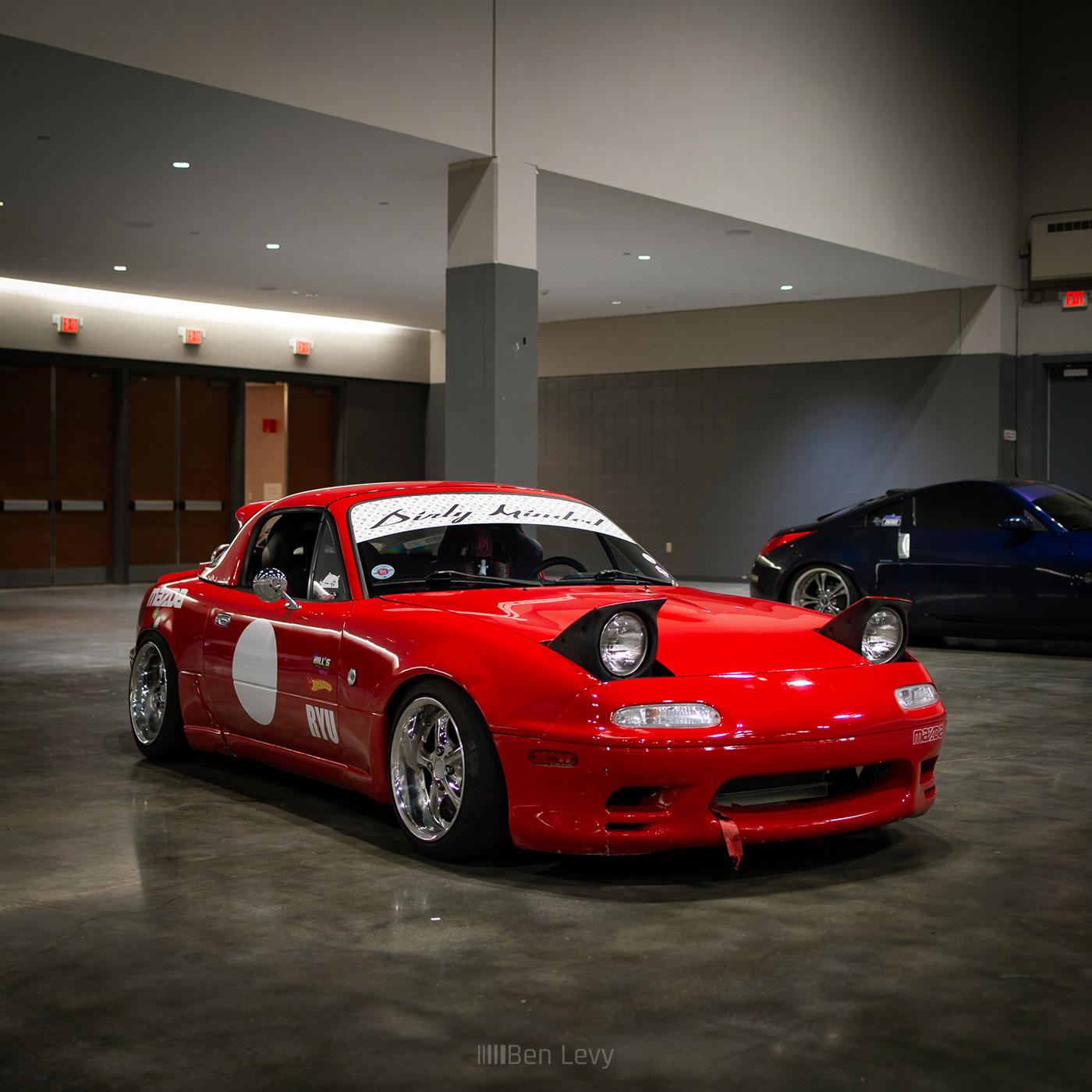 Red Mazda Miata With Popup Headlights BenLevy