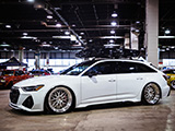 White Audi RS6 Wagon at Tuner Galleria 2022