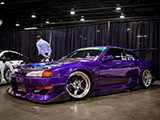 Purple Nissan Silvia at Tuner Galleria