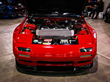 Open Hood on Red Mazda RX-7 GTU