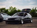 Black Civic with Hatch Up