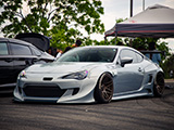 Silver, Widebody Scion FR-S at Tuner Vibes