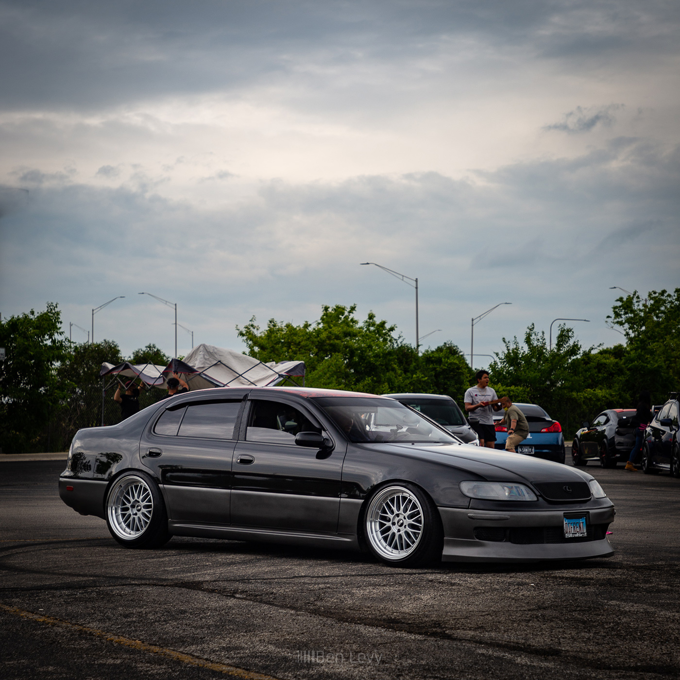 Lowered Lexus GS at Car Show